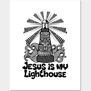 Jesus is my lighthouse. Posters and Art